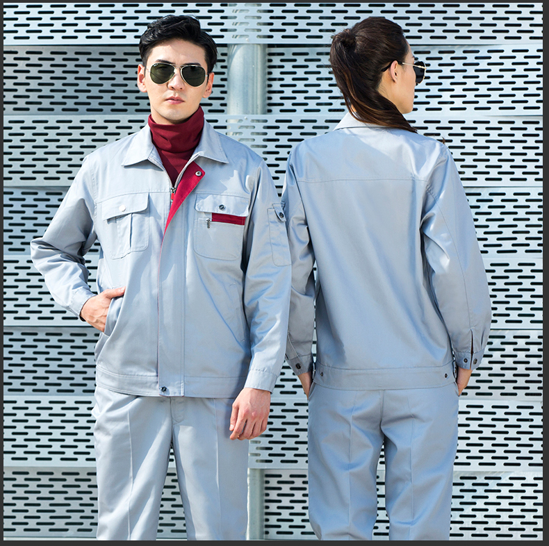 工作服套裝基礎款暗扣兜
